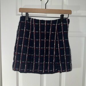 Favorite Daughter Navy and Red Plaid Mini Skirt